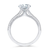 14K White Gold Solitare Diamond Engagement Ring- Special Order Only